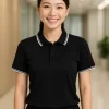 Áo Polo Đen Sọc Trắng