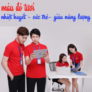 đồng phục nhóm đỏ tươi