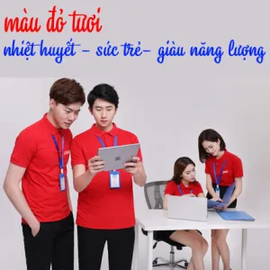 đồng phục nhóm đỏ tươi
