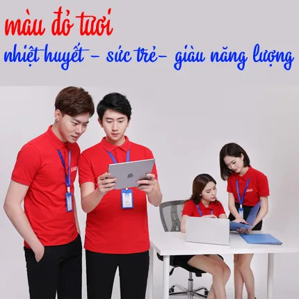 đồng phục nhóm đỏ tươi