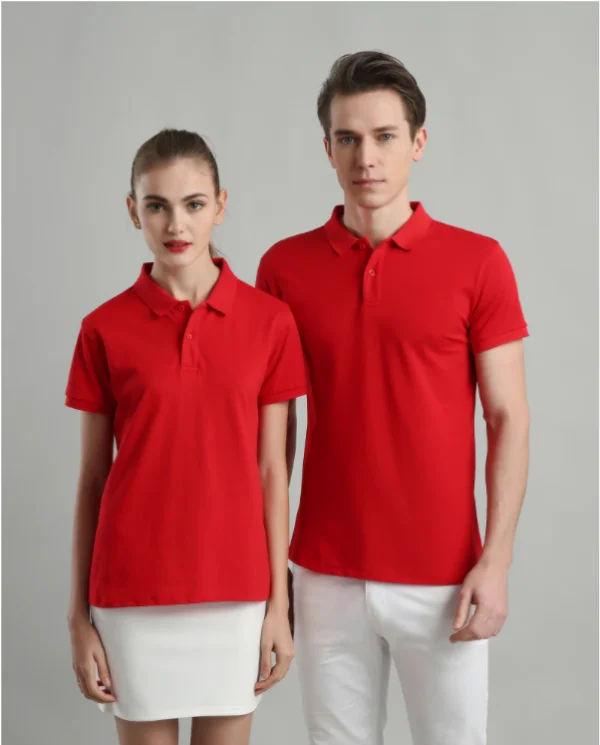 Áo Polo Poly Màu Đỏ Tươi Trơn | Áo Cá Sấu Poly Đắk Lắk – Đồng Phục Gia Minh