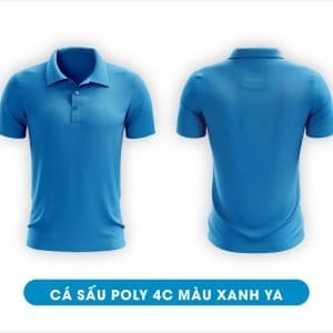 Áo polo poly màu xanh ya