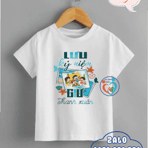 áo lớp cổ tròn thun thường trắng