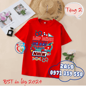 Áo lớp cổ tròn thường màu đỏ