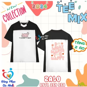 áo lớp TeeMix : Đen - Trắng
