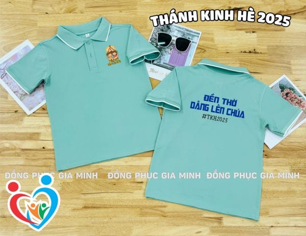 Áo Thun Cổ Trụ Thánh Kinh Hè 2025 – Poly Thái Full Size