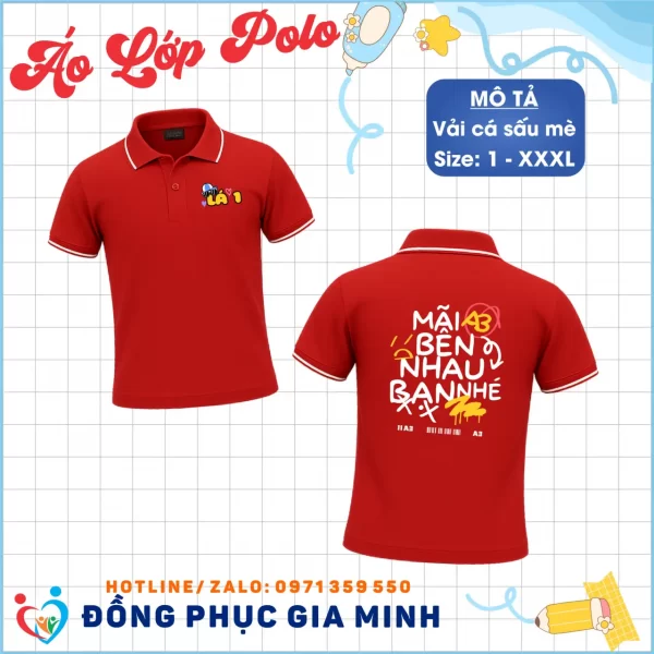 Áo Lớp Polo Cổ Trụ Vải Thun Mè Cá Sấu 2026