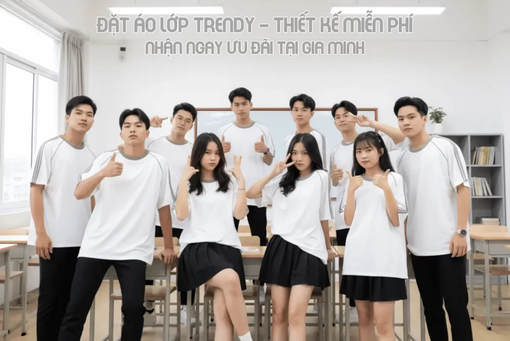 Đặt áo lớp trendy - thiết kế miễn phí